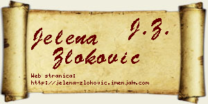 Jelena Zloković vizit kartica